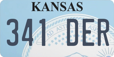 KS license plate 341DER