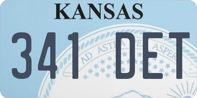 KS license plate 341DET
