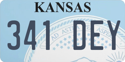 KS license plate 341DEY