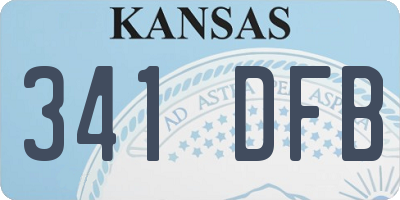 KS license plate 341DFB
