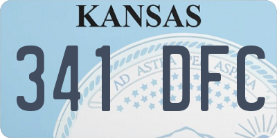 KS license plate 341DFC