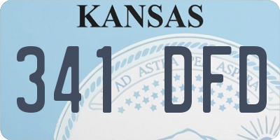 KS license plate 341DFD
