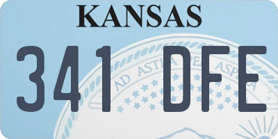 KS license plate 341DFE