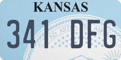 KS license plate 341DFG