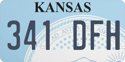 KS license plate 341DFH