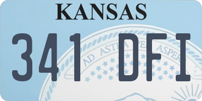 KS license plate 341DFI