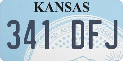 KS license plate 341DFJ