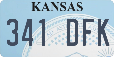 KS license plate 341DFK