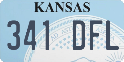 KS license plate 341DFL