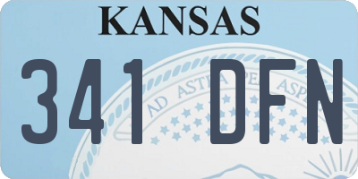 KS license plate 341DFN