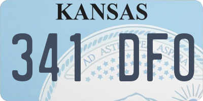 KS license plate 341DFO