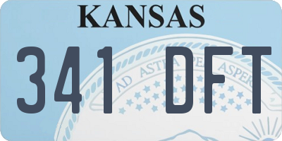 KS license plate 341DFT