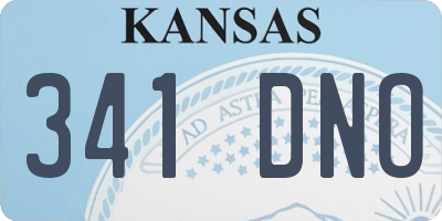 KS license plate 341DNO