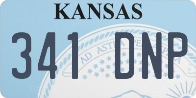 KS license plate 341DNP