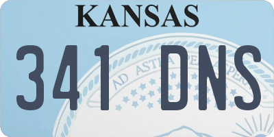 KS license plate 341DNS