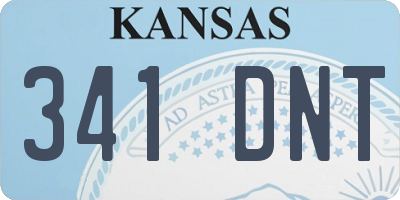 KS license plate 341DNT