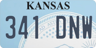 KS license plate 341DNW