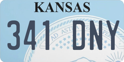 KS license plate 341DNY