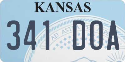 KS license plate 341DOA