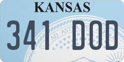 KS license plate 341DOD
