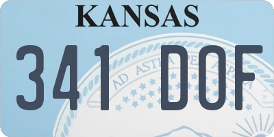 KS license plate 341DOF