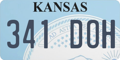 KS license plate 341DOH