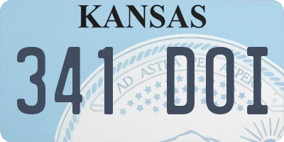 KS license plate 341DOI