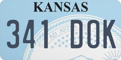 KS license plate 341DOK