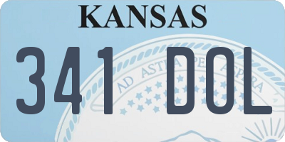 KS license plate 341DOL