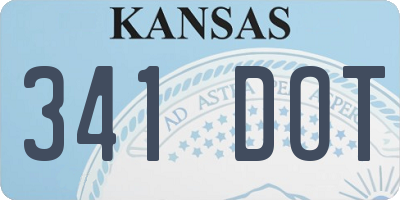 KS license plate 341DOT