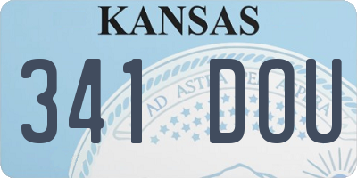 KS license plate 341DOU