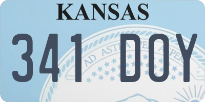 KS license plate 341DOY