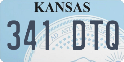 KS license plate 341DTQ