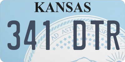 KS license plate 341DTR