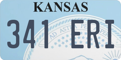 KS license plate 341ERI