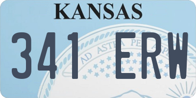 KS license plate 341ERW