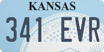KS license plate 341EVR