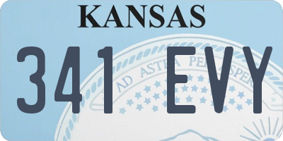 KS license plate 341EVY