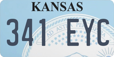 KS license plate 341EYC