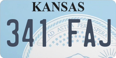 KS license plate 341FAJ