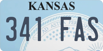 KS license plate 341FAS