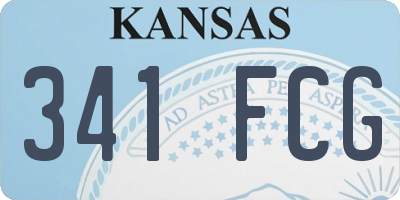KS license plate 341FCG