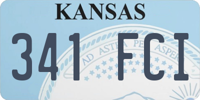 KS license plate 341FCI