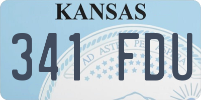 KS license plate 341FDU