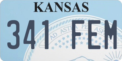KS license plate 341FEM
