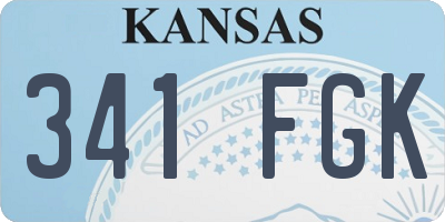KS license plate 341FGK
