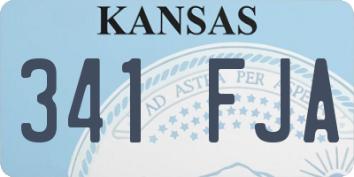 KS license plate 341FJA