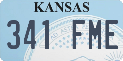 KS license plate 341FME