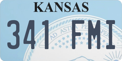 KS license plate 341FMI
