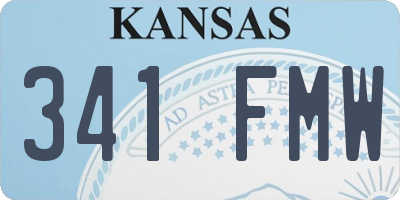 KS license plate 341FMW